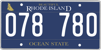 RI license plate 078780