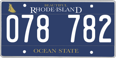 RI license plate 078782