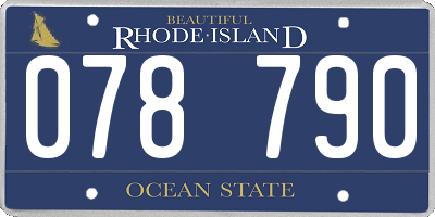 RI license plate 078790