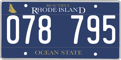 RI license plate 078795