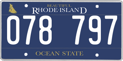 RI license plate 078797