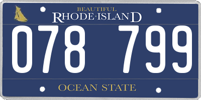 RI license plate 078799