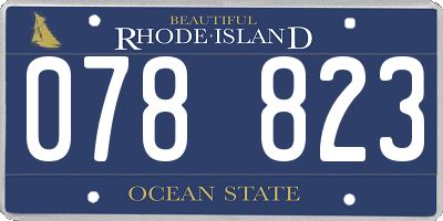 RI license plate 078823