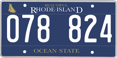 RI license plate 078824