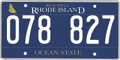 RI license plate 078827