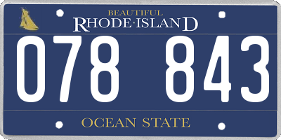 RI license plate 078843