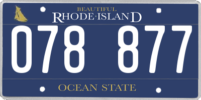 RI license plate 078877