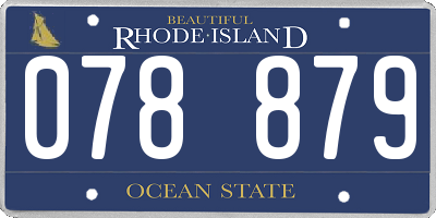 RI license plate 078879
