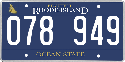 RI license plate 078949