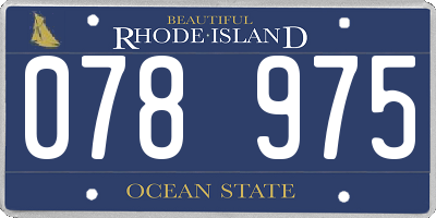 RI license plate 078975