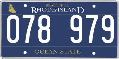 RI license plate 078979