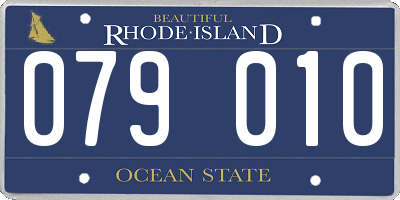 RI license plate 079010