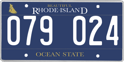 RI license plate 079024