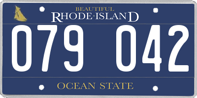 RI license plate 079042