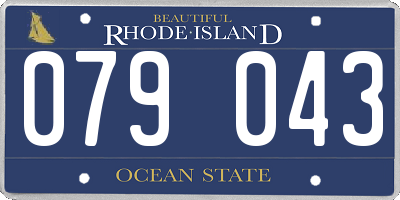 RI license plate 079043