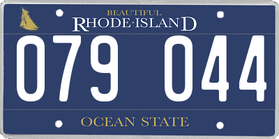 RI license plate 079044