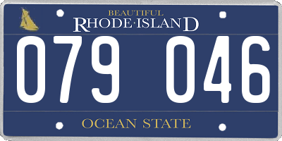 RI license plate 079046