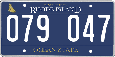 RI license plate 079047
