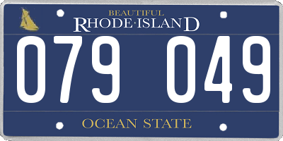 RI license plate 079049