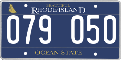 RI license plate 079050