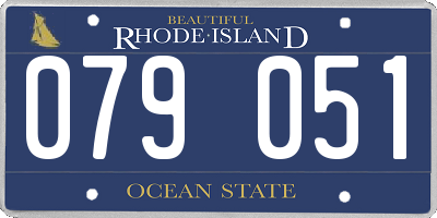 RI license plate 079051