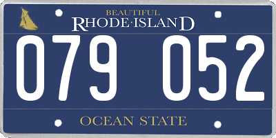RI license plate 079052