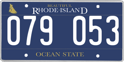 RI license plate 079053