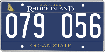 RI license plate 079056