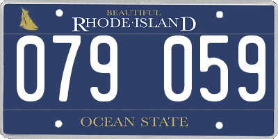 RI license plate 079059
