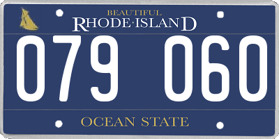 RI license plate 079060