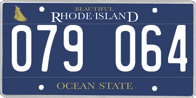 RI license plate 079064
