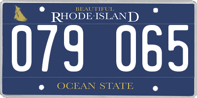 RI license plate 079065