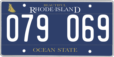 RI license plate 079069