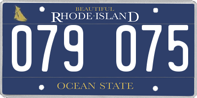RI license plate 079075