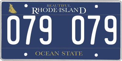 RI license plate 079079