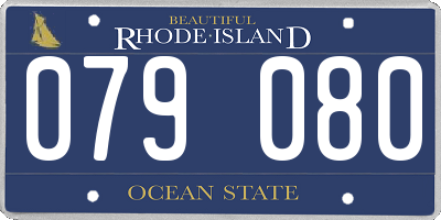 RI license plate 079080