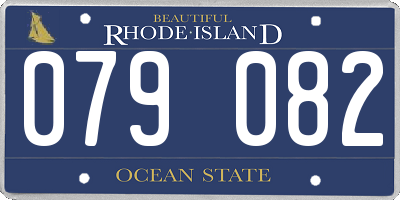 RI license plate 079082
