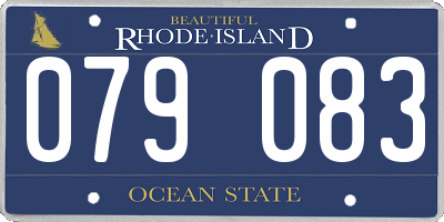 RI license plate 079083