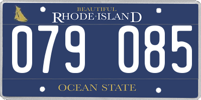 RI license plate 079085