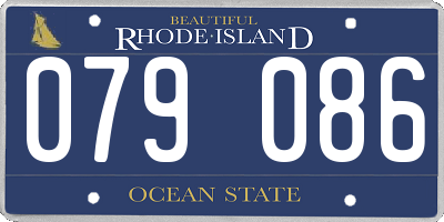 RI license plate 079086