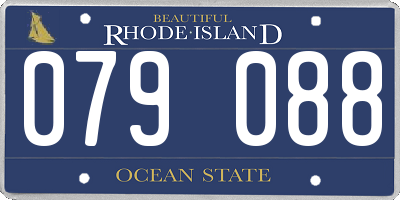 RI license plate 079088