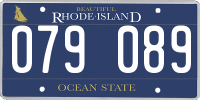 RI license plate 079089