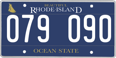 RI license plate 079090