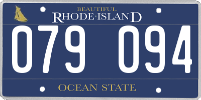 RI license plate 079094