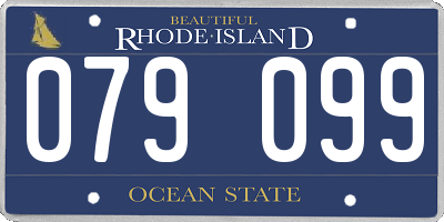 RI license plate 079099