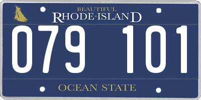 RI license plate 079101