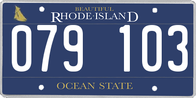 RI license plate 079103
