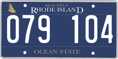 RI license plate 079104