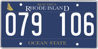 RI license plate 079106