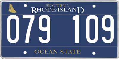 RI license plate 079109